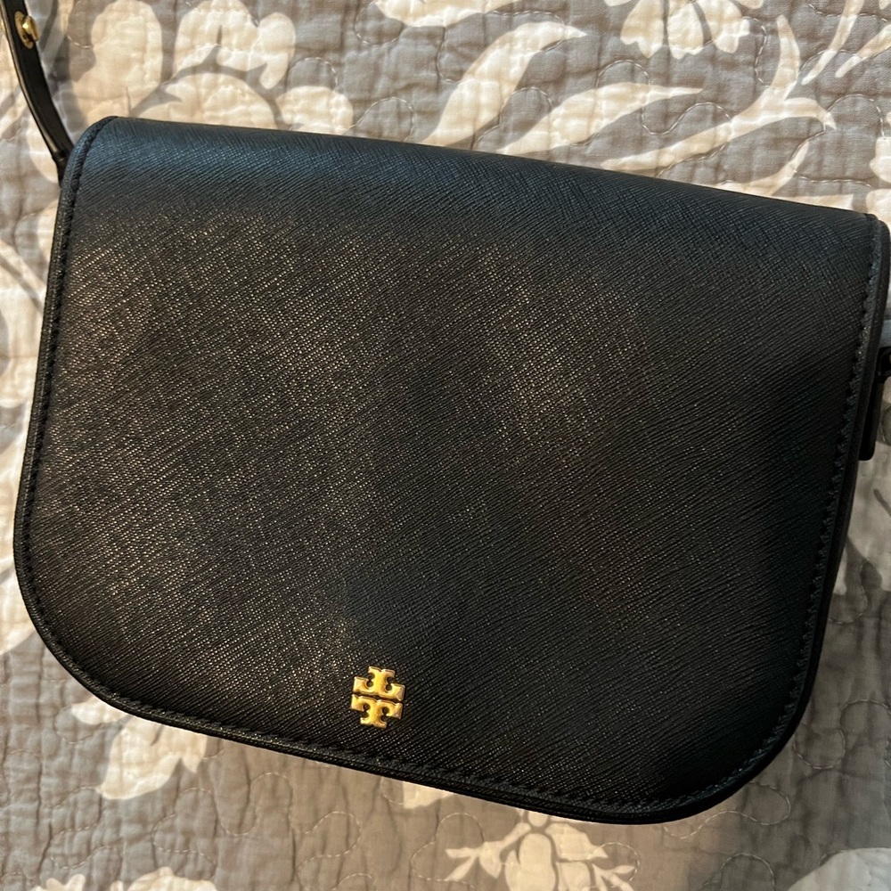 Torry Burch small crossbody bag black gold